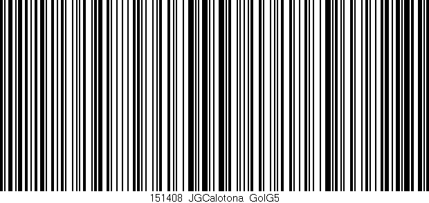 Código de barras (EAN, GTIN, SKU, ISBN): '151408_JGCalotona_GolG5'