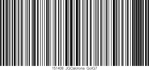 Código de barras (EAN, GTIN, SKU, ISBN): '151408_JGCalotona_GolG7'