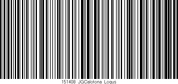 Código de barras (EAN, GTIN, SKU, ISBN): '151408_JGCalotona_Logus'