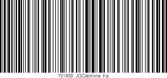 Código de barras (EAN, GTIN, SKU, ISBN): '151409_JGCalotona_Ka'
