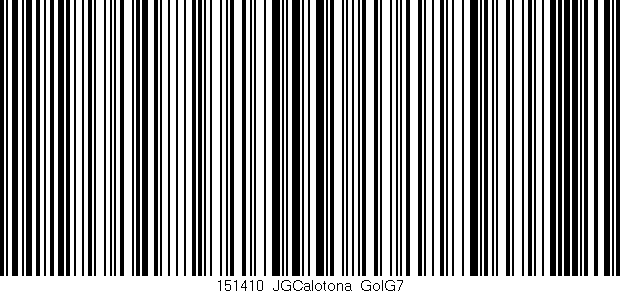 Código de barras (EAN, GTIN, SKU, ISBN): '151410_JGCalotona_GolG7'