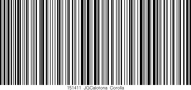 Código de barras (EAN, GTIN, SKU, ISBN): '151411_JGCalotona_Corolla'