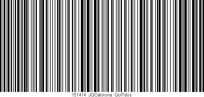 Código de barras (EAN, GTIN, SKU, ISBN): '151414_JGCalotona_GolTdos'