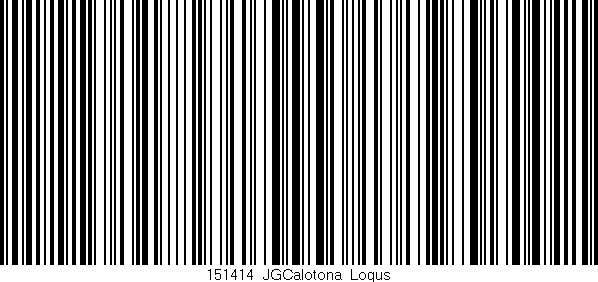 Código de barras (EAN, GTIN, SKU, ISBN): '151414_JGCalotona_Logus'