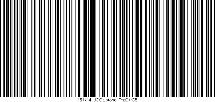 Código de barras (EAN, GTIN, SKU, ISBN): '151414_JGCalotona_PraCitrC5'