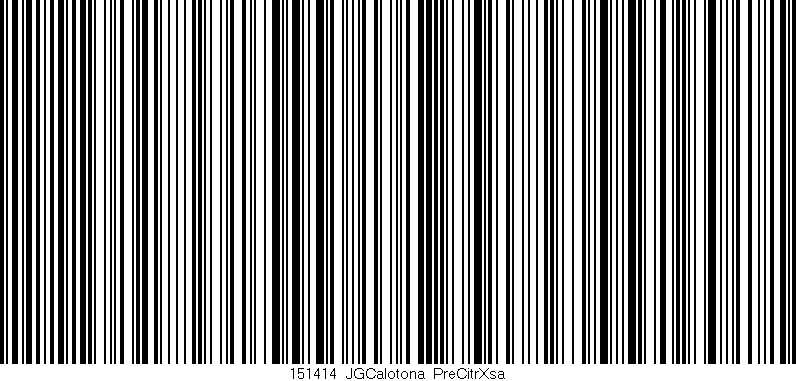 Código de barras (EAN, GTIN, SKU, ISBN): '151414_JGCalotona_PreCitrXsa'