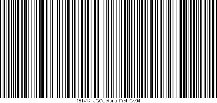 Código de barras (EAN, GTIN, SKU, ISBN): '151414_JGCalotona_PreHCiv04'