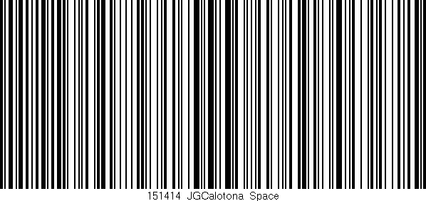 Código de barras (EAN, GTIN, SKU, ISBN): '151414_JGCalotona_Space'