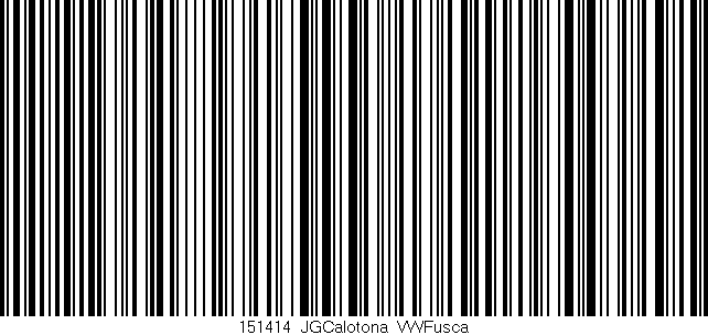 Código de barras (EAN, GTIN, SKU, ISBN): '151414_JGCalotona_VWFusca'