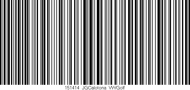 Código de barras (EAN, GTIN, SKU, ISBN): '151414_JGCalotona_VWGolf'