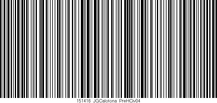 Código de barras (EAN, GTIN, SKU, ISBN): '151416_JGCalotona_PreHCiv04'