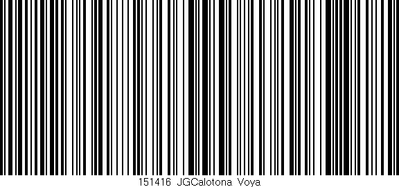 Código de barras (EAN, GTIN, SKU, ISBN): '151416_JGCalotona_Voya'