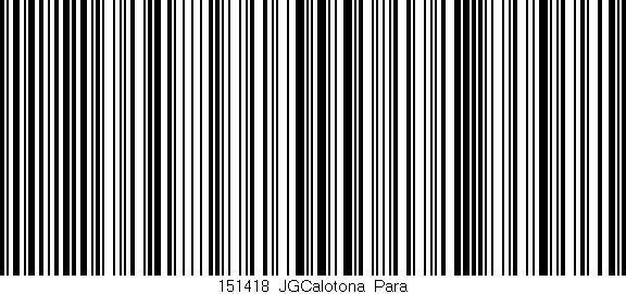 Código de barras (EAN, GTIN, SKU, ISBN): '151418_JGCalotona_Para'