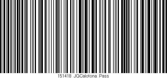 Código de barras (EAN, GTIN, SKU, ISBN): '151418_JGCalotona_Pass'