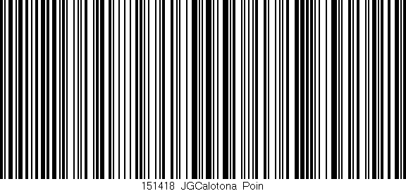 Código de barras (EAN, GTIN, SKU, ISBN): '151418_JGCalotona_Poin'