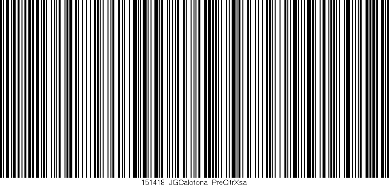 Código de barras (EAN, GTIN, SKU, ISBN): '151418_JGCalotona_PreCitrXsa'