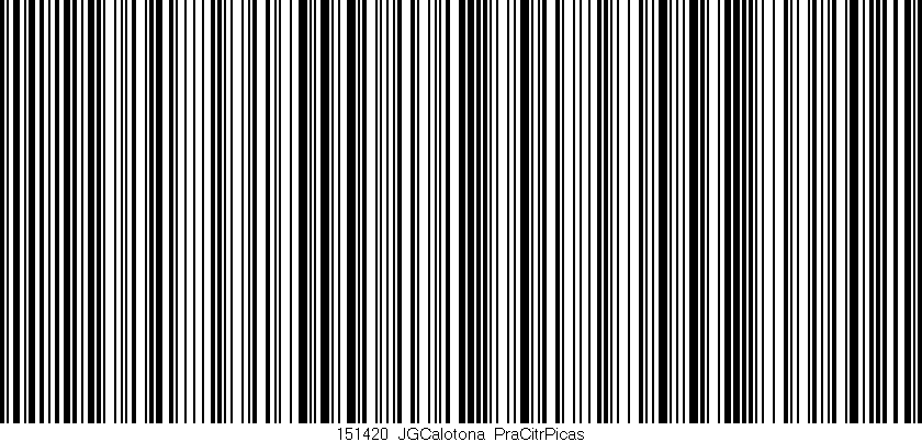 Código de barras (EAN, GTIN, SKU, ISBN): '151420_JGCalotona_PraCitrPicas'