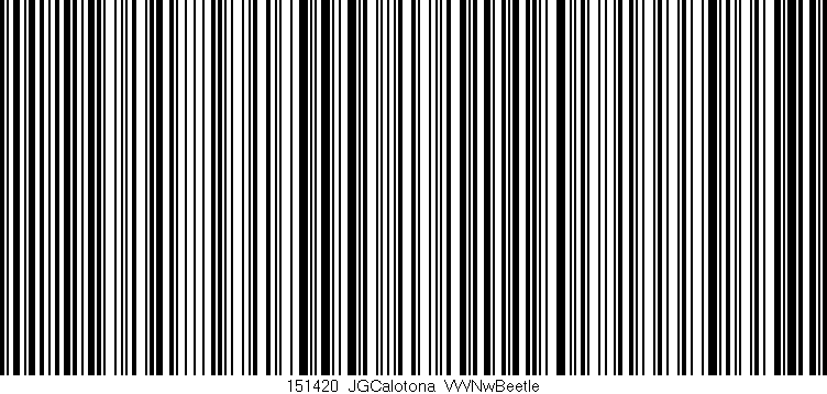 Código de barras (EAN, GTIN, SKU, ISBN): '151420_JGCalotona_VWNwBeetle'