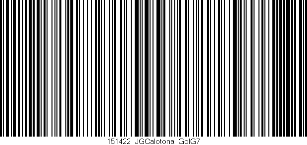 Código de barras (EAN, GTIN, SKU, ISBN): '151422_JGCalotona_GolG7'