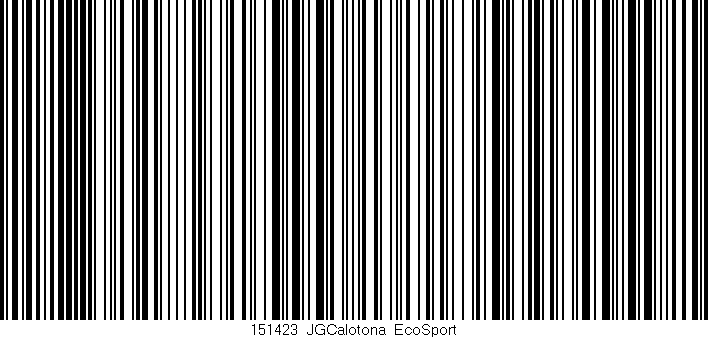 Código de barras (EAN, GTIN, SKU, ISBN): '151423_JGCalotona_EcoSport'