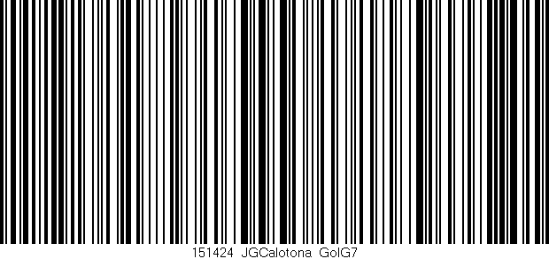 Código de barras (EAN, GTIN, SKU, ISBN): '151424_JGCalotona_GolG7'