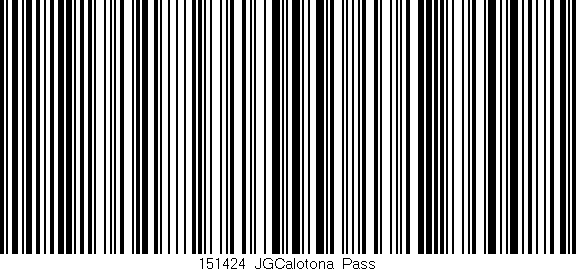 Código de barras (EAN, GTIN, SKU, ISBN): '151424_JGCalotona_Pass'