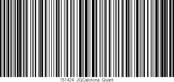 Código de barras (EAN, GTIN, SKU, ISBN): '151424_JGCalotona_Quant'