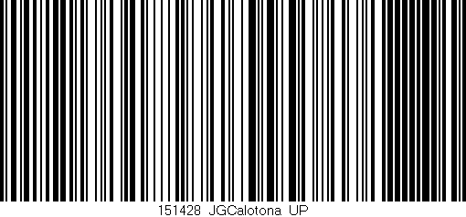 Código de barras (EAN, GTIN, SKU, ISBN): '151428_JGCalotona_UP'