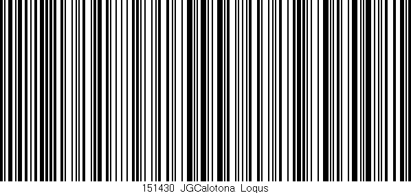 Código de barras (EAN, GTIN, SKU, ISBN): '151430_JGCalotona_Logus'