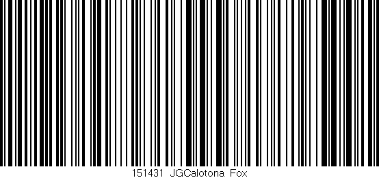 Código de barras (EAN, GTIN, SKU, ISBN): '151431_JGCalotona_Fox'