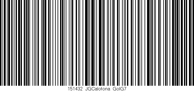 Código de barras (EAN, GTIN, SKU, ISBN): '151432_JGCalotona_GolG7'