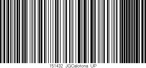 Código de barras (EAN, GTIN, SKU, ISBN): '151432_JGCalotona_UP'