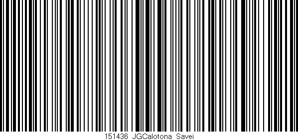 Código de barras (EAN, GTIN, SKU, ISBN): '151436_JGCalotona_Savei'