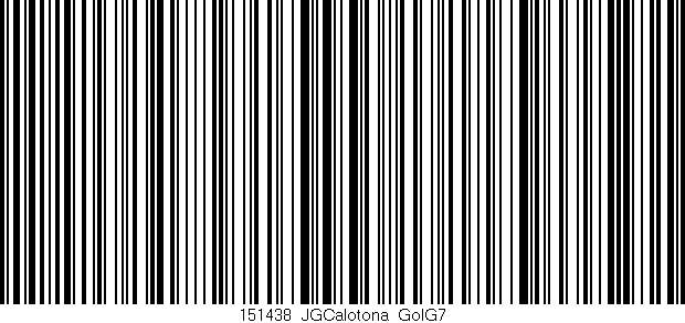 Código de barras (EAN, GTIN, SKU, ISBN): '151438_JGCalotona_GolG7'