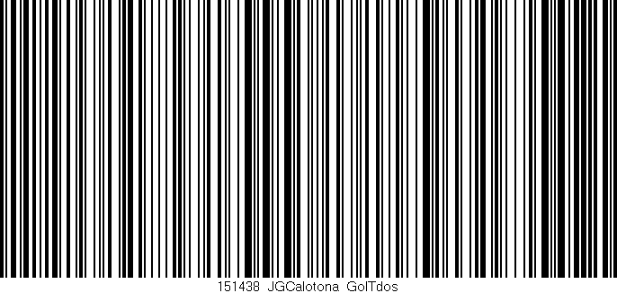 Código de barras (EAN, GTIN, SKU, ISBN): '151438_JGCalotona_GolTdos'