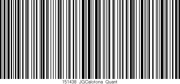 Código de barras (EAN, GTIN, SKU, ISBN): '151438_JGCalotona_Quant'