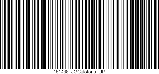 Código de barras (EAN, GTIN, SKU, ISBN): '151438_JGCalotona_UP'