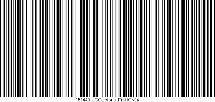 Código de barras (EAN, GTIN, SKU, ISBN): '151440_JGCalotona_PreHCiv04'
