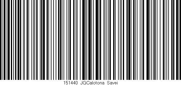 Código de barras (EAN, GTIN, SKU, ISBN): '151440_JGCalotona_Savei'