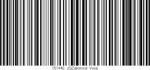 Código de barras (EAN, GTIN, SKU, ISBN): '151440_JGCalotona_Voya'