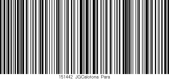 Código de barras (EAN, GTIN, SKU, ISBN): '151442_JGCalotona_Para'