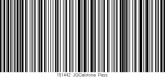 Código de barras (EAN, GTIN, SKU, ISBN): '151442_JGCalotona_Pass'