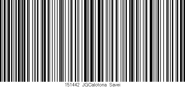 Código de barras (EAN, GTIN, SKU, ISBN): '151442_JGCalotona_Savei'