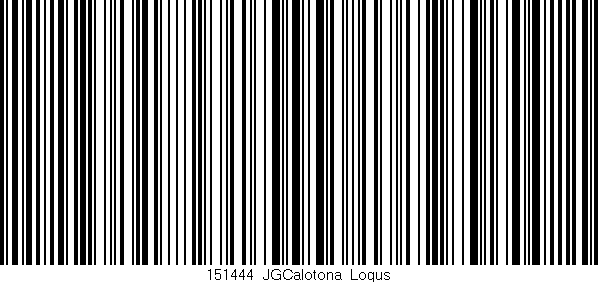 Código de barras (EAN, GTIN, SKU, ISBN): '151444_JGCalotona_Logus'