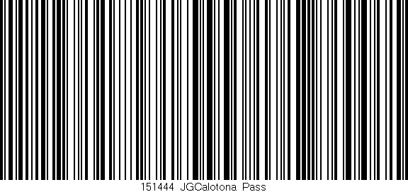 Código de barras (EAN, GTIN, SKU, ISBN): '151444_JGCalotona_Pass'