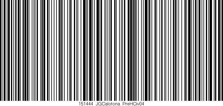Código de barras (EAN, GTIN, SKU, ISBN): '151444_JGCalotona_PreHCiv04'