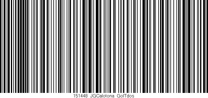 Código de barras (EAN, GTIN, SKU, ISBN): '151448_JGCalotona_GolTdos'