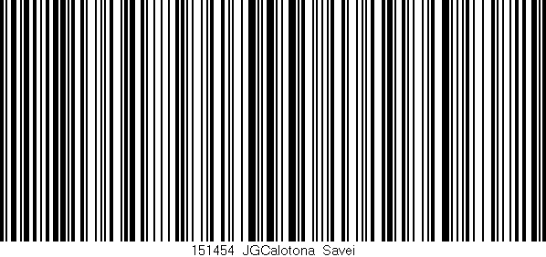 Código de barras (EAN, GTIN, SKU, ISBN): '151454_JGCalotona_Savei'