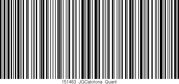 Código de barras (EAN, GTIN, SKU, ISBN): '151463_JGCalotona_Quant'