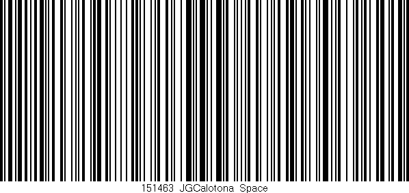 Código de barras (EAN, GTIN, SKU, ISBN): '151463_JGCalotona_Space'